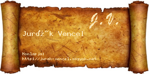 Jurák Vencel névjegykártya